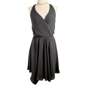 Abbeline NWT Chiffon Short Dress Women's Medium Black